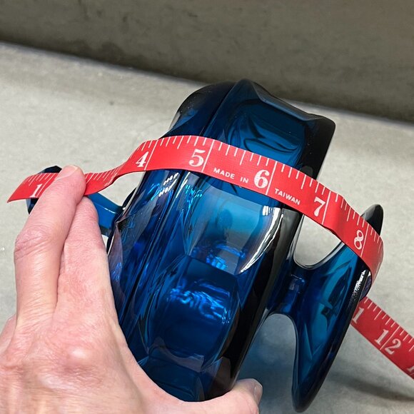 Vintage Cobalt Blue Candy/Nut Dish with Lid on Pedestal - Picture 5 of 6